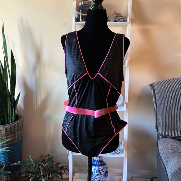 ASOS ultra glam black swimsuit size 12 - Picture 5 of 9